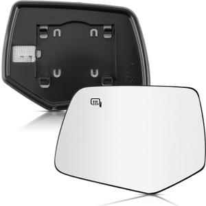 Left Driver Side Heated Mirror Glass Compatible with Ford Escape 2008-2012, Replace 8L8Z-17K707-C, Exterior Mirror Replacement Glass