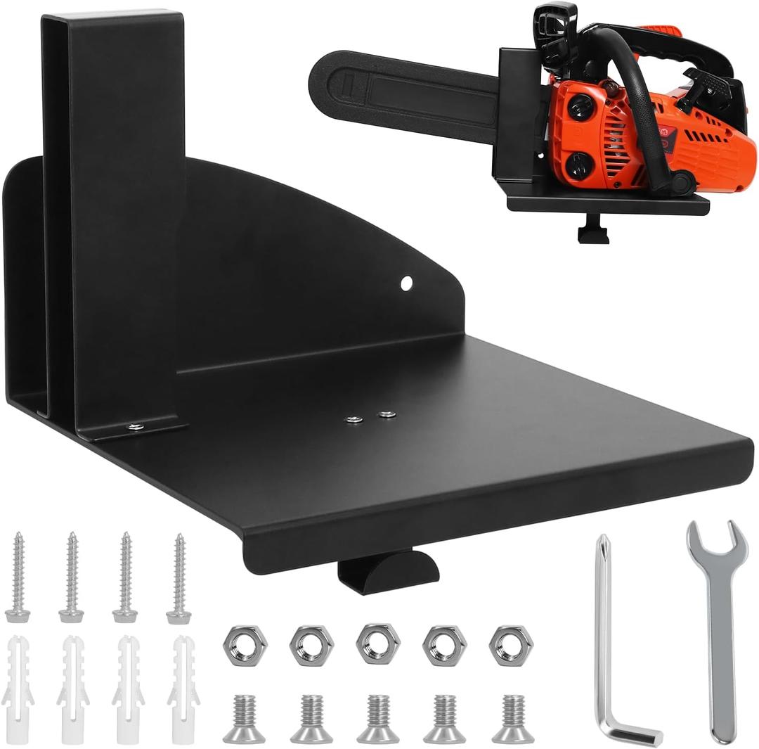Universal Chainsaw Wall Mount Holder Heavy Duty Steel Rack for Stihl & Most Chainsaws, Capacity, Multi-Functional Garage & Workshop Organizer by Zejoot