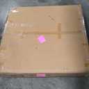 Round Dining Table, 42" Kitchen Dining Table for 4-6, Small Round Table with Metal Cross Legs, Modern Round Dining Room Table for Kitchen, Apartment, Living Room, White Marble