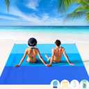 BYDOLL Beach Blanket 78''×81'' 1-5 Adults Oversized Lightweight Waterproof Sandproof Beach Blanket Large Picnic Mat Beach Blanket for Beach Travel Camping Hiking Picnic