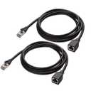 Cable Matters 10Gbps 2-Pack Shielded Cat 6 Ethernet Extension Cable - 6ft (Shielded Ethernet Extender, Cat6 Extension Cable)