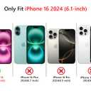 NITITOP Compatible with iPhone 16 Case Cute Stylish Polka Dots for Women Men Girls Boys Glossy PC Hard Back Shockproof Protective Phone Cover - Pink