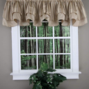 Stylemaster Windsor Scalloped Layered Valance - Linen Color, size 55"×17"