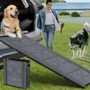 Dog Ramp for Car 63" Long & 17" Wide Portable Dog Ramps for Large Dogs with Non-Slip Rug Surface Dog Car Ramp for SUV Car & Truck, Folding Dog Ramp Up to 250LBS