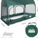 ANC POP Portable Chicken Run Large Pop-Up Chicken Pen for Small Animals Outdoor Gardening Net with 3 Doors and Handbag, Easy to Install and Storage, Green