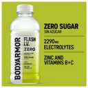 BODYARMOR Flash I.V. Zero Sugar Electrolyte Beverage, Lemon Lime, Hydration Drink For Rapid Rehydration, Post Workout Recovery, 20 Fl Oz (Pack of 12)