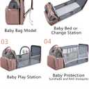 houscly Diaper Bag Backpack with Changing Station: Pink Baby Bags for Girls Boys New Mom Gifts Paaleras Para Bebe Baby Girl Newborn Essentials Must Haves Baby Shower Gifts Baby Registry, Pink