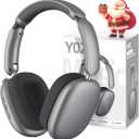 Wentronic Y02 Active Noise Cancelling Headphones,60H Battery,5 EQ Music Modes,Hi-Res Audio,Deep Bass,Foldable Wireless Over Ear Bluetooth 5.4 Headset,Breathable Leather Earpads (Grey)