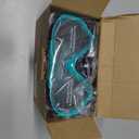 Vvinca Swim-Goggles with Nose Cover, 2 Packs Elastic Fabric Strap Snorkel Swim Mask Anti Fog UV No Pull Hair for Kids 3-14 (04-black Green & Black Blue)