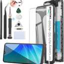 YWLRONG for Samsung Galaxy A25 5G Screen Replacement for Samsung A25 A256U LCD Display Touch Screen Digitizer Assembly Replacement with Tools(with Frame)