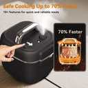 Fullwill Electric Pressure Cooker Lite, Slow Cooker, Rice, Saut, Warmer, Olla de Presion Nonstick Pot 3 Quarts, 11.42"D x 10.24"W x 10.63"H