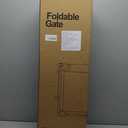 27.5 Inch Tall Folding Dog Gates for Doorways 27.5"-55" Wide 2 Panel Expandable Mesh Baby Gate Short Adjustable Mesh Dog Gate Step Over Puppy Gates for The House Small Doggy Barrier Indoor (Black)