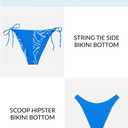 Sports Illustrated Womens Ruffle Cutout Bralette (Blue, M)