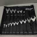 DURATECH Super-thin Open End Wrench Set, SAE(5/16" to 1-1/16") & Metric(5.5mm to 27mm), 16-Piece, Slim Spanner Wrench Set with Rolling Pouch