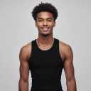 Mody Men's Undershirt Ribbed Tank Top, Crew Neck Cotton Mens Tank Tops, White Cotton Undershirt, Tagless Muscle Shirt 6 Pack (Black)