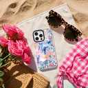 for iPhone 16 Pro Max Case, Coastal Collage Pattern, Military-Grade Drop Protection, Seaside Daydream Soft Slim TPU Protective Cover with Camera Protection for Women & Girls (BlueSummer)