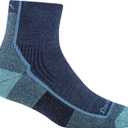 Darn Tough Vermont Hiker Quarter Socks for Women Midweight Merino Wool Women's Hiking Socks (1958) (Medium, Blue Jay)
