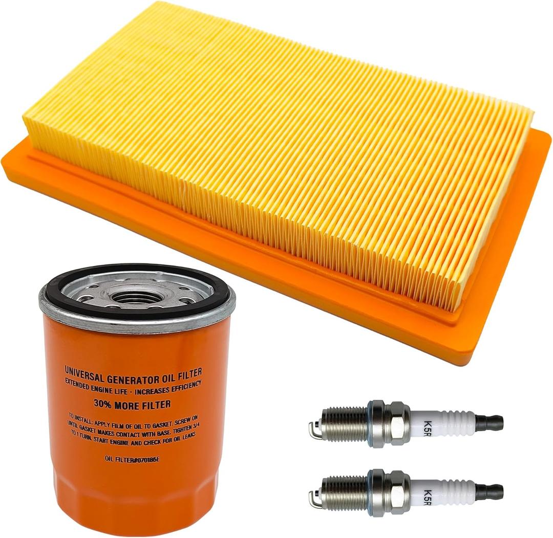 6485 Maintenance Kit Replacement Oil Air Filter for Generac 0J8478S 070185ES fits Most 16 to 26 kw Air Cooled Generators 20kW and 22kW Standby Generators with 999cc Engine