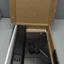 Universal Swivel TV /Table Top TV Stand for 19 to 43 inch TVs with 90 Degree Swivel, 4 Level Height Adjustable, Heavy Duty Tempered Glass Base, Holds up to 99LBS HT02B-001