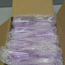 XUWAIDSGN 24 Pcs Reusable Champagne Flutes Plastic Wine Glasses Bulk Vintage Champagne Flutes Mimosa Bar Glasses Stemmed Drinking Cups 5.4OZ for Christmas Birthday Wedding Bride (Clear purple)