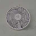 Portable Oscillating Travel Fan, 10400mAh Battery Operated Rechargeable USB Floor Table Desk Fan with Remote, 4 Speed Settings Pedestal Fan for Home Bedroom Office Camping, White, 8"