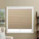 Window Shades Cellular Shades Cordless Blackout Fabric Honeycomb Blinds 39" W x 64" H, Ivory Beige(Blackout) (39"W x 64"H, Ivory Beige(Blackout))