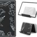 Airplane Phone Holder Flexible Flight Cell Phone Holder and Flexible Tablet Stand Airplane Travel Essential Accessories for Most Smartphones, Tablets(Color:Black)