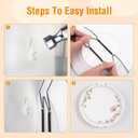 Bilillo 4 Pack Plate Hangers for The Wall, Suitable for 16''-20'' Decorative Plate,Invisible Heavy Duty Wire Plate Holder with Wall Hooks, Plate Hangers for Displaying Plates, Platter, Dish (Black)