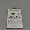 Emerge Tech ReTrak ETPRU6M Universal USB Extension Retractable Cord, Black, 6 feet