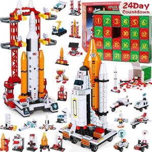 Kids Advent Calendar 2024 for Boys, 24 Days Christmas STEM Space Building Blocks Countdown Calendar Gifts Box with 12-in-1 Rocket Spaceship Shuttle Launcher Bricks Toy Set for Kids Teens Girls Age 6+ Kids Advent Calendar 2024 for Boys, 24 Days Christmas STEM Space Building Blocks Countdown Calendar Gifts Box with 12-in-1 Rocket Spaceship Shuttle Launcher Bricks Toy Set for Kids Teens Girls Age 6+