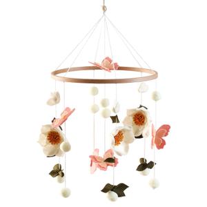 Baby Crib Mobile for Boys and Girls, Floral Mobile for Crib, Butterfly and Flower Nursery Decor, Crib Hanging Toy for Newborn
