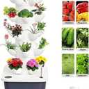 Hydroponics Growing System, 30 pods Hydroponics Tower Growing System Indoor Vertical Garden Planter Indoor Smart Garden Kit with Pump and Movable Water Tank Vegetable Plant Gift for Gardening Lover, 10 inches