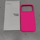 ORNARTO Compatible with iPhone 17 Pro Case 6.3", Slim Liquid Silicone 4 Layers Full Covered Soft Gel Rubber Shockproof Cover, Protective Phone Case for iPhone 17 Pro-Hot Pink