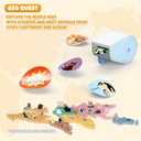 2 x Manual Sticker Dispenser with Animals Stickers and Gold Star Stickers for Kids Rewards-Blue