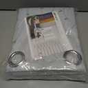 BGment Room Darkening Curtains for Bedroom/Living Room, Thermal Insulated Grommet Window Drapes with Line and Dots Pattern, 2 Panels, Each Panel 55 x 96 Inch, Greyish White