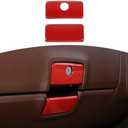 RT-TCZ for Chevy Silverado Red Glove Box Handle Lock Trim Cover for Chevrolet Silverado GMC Sierra 2014 2015 2016 2017 2018 Red Interior Accessories