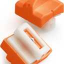 Firbon 2Pcs Refill Blades for A4 A5 Paper Cutter, Spring-Loaded Safeguard Design Replacement Blade for Paper Trimmers (Orange)