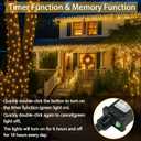 Connectable 200 LED String Lights Indoor Outdoor with Timer, 66FT 13 Modes Warm White Christmas Lights Waterproof, Twinkle Fairy Lights Plug in Clear Wire for Christmas Tree, Bedroom, Classroom Decor