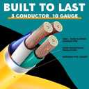 Kanayu 20ft Generator Transfer Switch Adapter Cord Compatible with NEMA L5-30p to L14-30r, 30 Amp Locking 3 Prong to 4 Prong Adapter Rv Generator to House Inlet Box, STW 10 Awg, Etl Listed