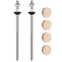 Shimeyao 2 Set Wood Newel Mounting Kit Newel Post Fastener Installation Kit for Residential and Commercial Installation, Anchors Post Directly to Wood or Concrete Floor