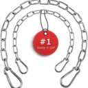 ZRruoin (2 Pack) Heavy Duty Swing Chains 440LB Capacity - Stainless Steel Hanging Chair Chains with Carabiners for Swing Set Accessories, Yoga Trapeze, Hammock Chair, Indoor Outdoor Gym