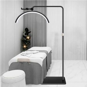 toyshi 28 Inch Eyelash LED Light, Half Moon Lamp for Eyelash Extension, Lash Light for Beauty, Tattoo, Esthetician, Lash Tech Supplies (Original Black)