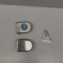 Fits on 1/2" Glass,10 mm -12 mm, Glass Door Lock, Stainless Steel Double Bolts Swing Push Sliding Access Control Office Glass Door Lock with 3 Keys (102-A)