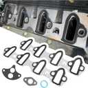 2PCS Intake Manifold Gasket Replacement OEM#MS98016T,Car Manifold Gasket for Sealing Cooling Lanes,Durable Intake Gaskets Set Compatible with Silverado,Cadillac,Escalade