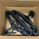 IRIS USA Hangers 50 Pack, Clothes Hangers, Flexible Plastic Hangers with Shoulder Grooves & Accessory Hooks, Dorm Room Essentials Closet Organizer, Hangers for Lightweight Shirts Pants Dress, Black (Standard)