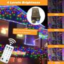Warm Color to Multicolor Color Changing Icicle Christmas Light with Remote, 480 LED 39.3ft Christmas String Lights Outdoor Waterproof with 80 Drops for House Eave, Window, Hallway Xmas Decorations