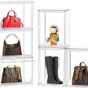 10 Pack X-Large Acrylic Display Case, Clear Closet Organizers and Storage Size 14 Clear Shoe Box Sneaker Display Case with Magnetic Lid Multipurpose Storage Bin for Bag, Figure, Plant, Collectibles