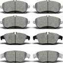 evkingauto D1340 D1341 8pcs Front Rear Ceramic Brake Pads Sets Fit For 2012-2015 For Mercedes-Benz C250, 2008-2012 For Mercedes-Benz C300