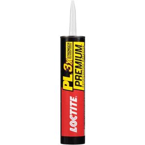 Loctite PL Premium Polyurethane Construction Adhesive, 10 fl oz Cartridge, 1 Pack - Versatile Construction Glue for Wood, Concrete, Stone, Metal & More