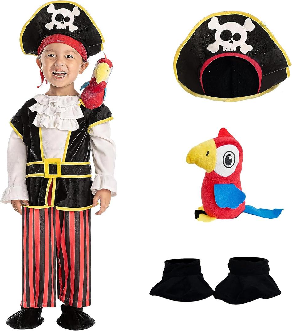 Spooktacular Creations Baby Pirate Costume, Boys Pirate Outfit for Infant Halloween Trick Treating and Kids Dress up Parties (12 - 18 months)